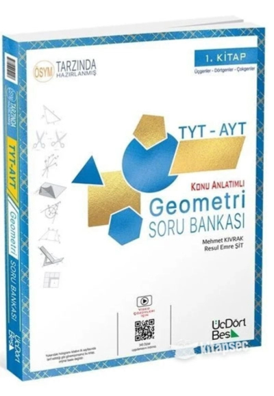 TYT AYT Geometri Soru Bankası 1 Kitap 2024 Model 345 YAYINLARI