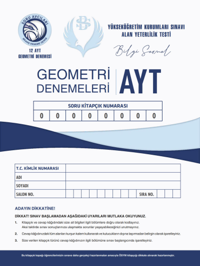 AYT GEOMETRİ DENEMELERİ 12 14 BİLGİ SARMAL YAYINLARI Zeta Fotokopi