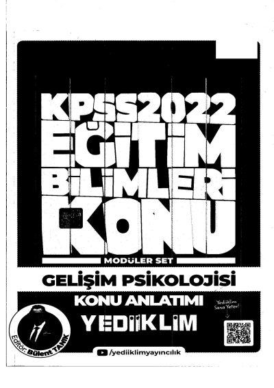 2022 KPSS Gelişim Psikolojisi Konu Anlatımı Modüler Set - YEDİ İKLİM ...